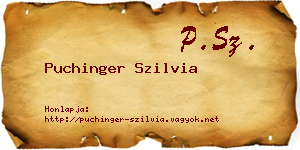 Puchinger Szilvia névjegykártya